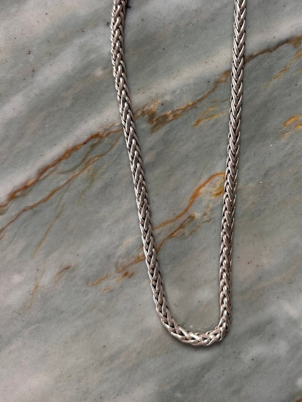 Lois Hill Sterling Silver Heavy Woven Rope Necklace 20 Inch